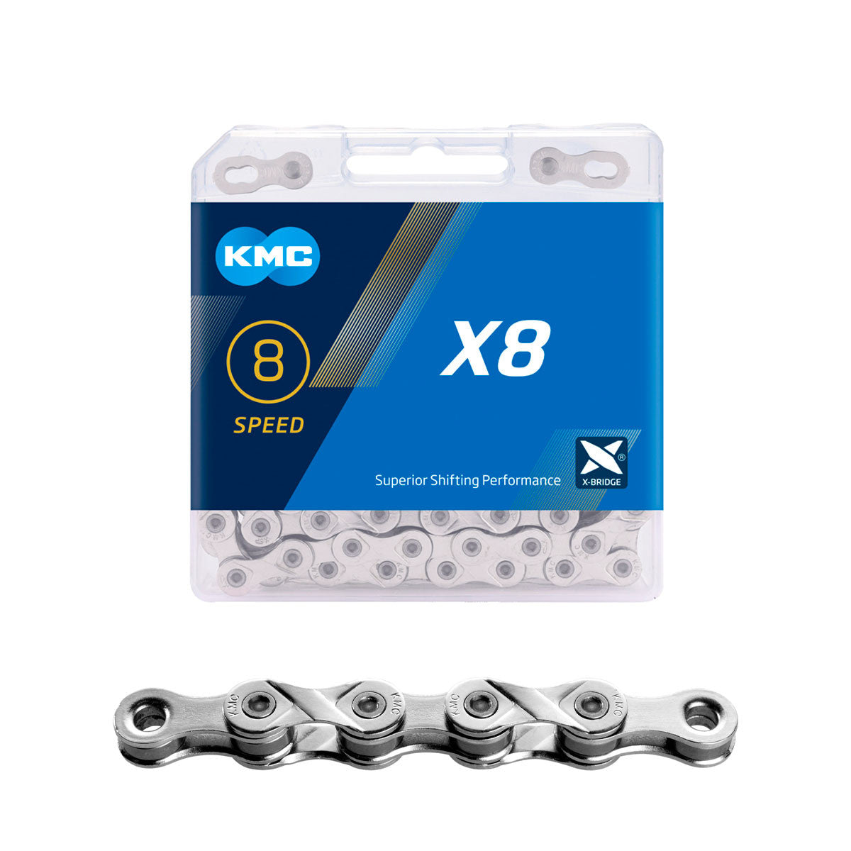 Ketju 6/7/8-v KMC X8 Silver 1/2 x 3/32", 114L